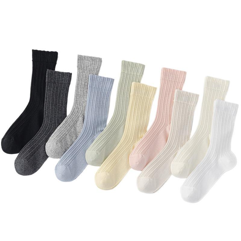 Women's Spring and Summer Thin Women's Mesh Breathable Anti-odor Cotton Socks, Stack Socks, Durable Mid-calf Socks, Boneless Long Socks, Trendy Socks