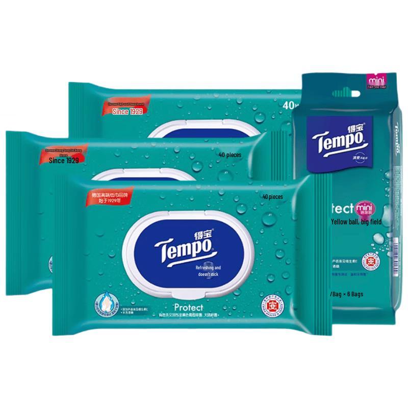 Tempo Antibacterial Wet Wipes Family Pack