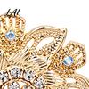 Retro Floral Clothing Accessories Rhinstone Flower Brooch for Women Golden Plated Alloy Oxidation Resistant Pins Lapel Pin Jewelry Wedding