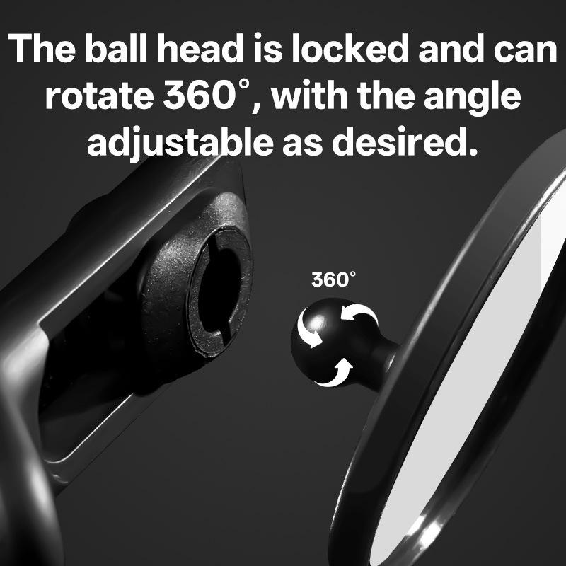 1pc Bicycle Handlebar End Rear View Mirror 360 Degree Adjustable Length Bar End Plug Convex Mirror for Road Mountain Bike