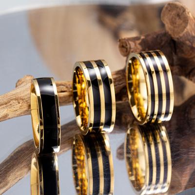 6mm/8mm Yağ Damlası Yüzük Moda Klasik Erkek Paslanmaz Çelik Yüzükler Basit Kadın Charm Takı Hediyeleri Kadınlar İçin