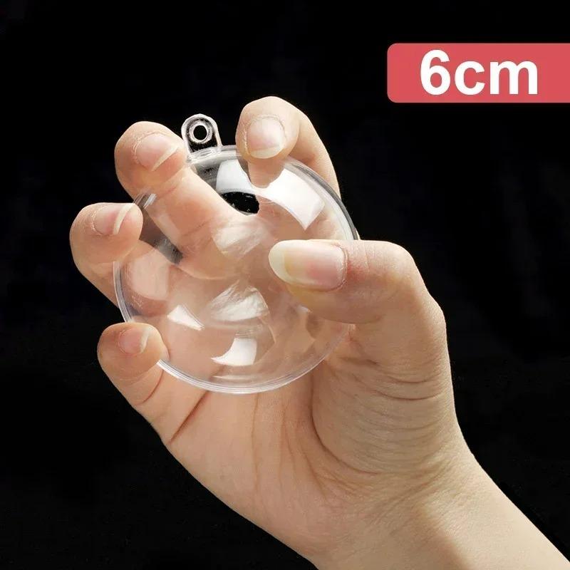 1/20Pcs Fillable Transparent Hanging Balls Plastic Christmas Ornaments Hollow Decorative Hanging Balls Xmas Tree Pendant Supply