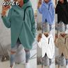 Women's Fashion Casual Solid Color Print Long Sleeve Hooded Hoodies & Sweatshirts