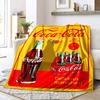 Christmas Gift Halloween Themed Cola Beverage Coca Cola Blanket Soft Home Furnishing Nap Decoration Four Seasons Warm Sherpa Blanket U24