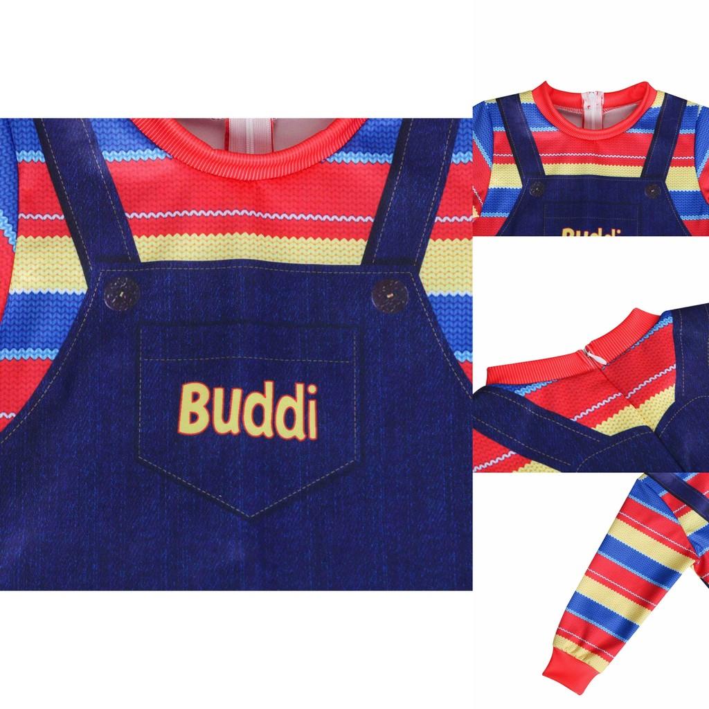 ילדים משחק ילדים צ'אקי קוספליי תחפושת אימה אוברול למסיבות ליל כל הקדושים