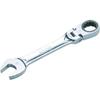 [Kyoto Machine Tools] Short Ratcheting Combination Wrench (Swivel Head) 19mm MSR2S19F Silver 19mm