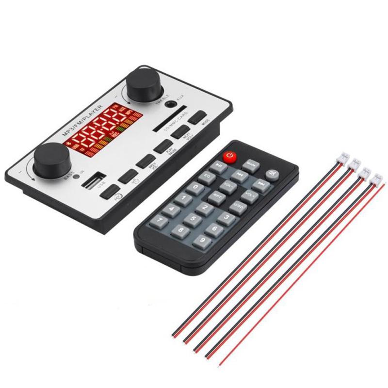 

12v 80w підсилювач бас декодер плата 2x40w підсилювач стерео MP3 декодування запис викликів материнська плата Silicone remote control білий