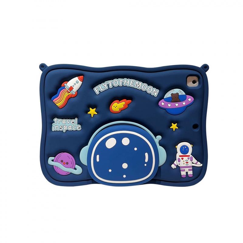 

Astronaut iPad 10 Protective Case with Retractable Stand and Drop-Proof 3D Soft Shell for Mini 1-5 Apple Mini 1/2/3/4/5 - 7 inch