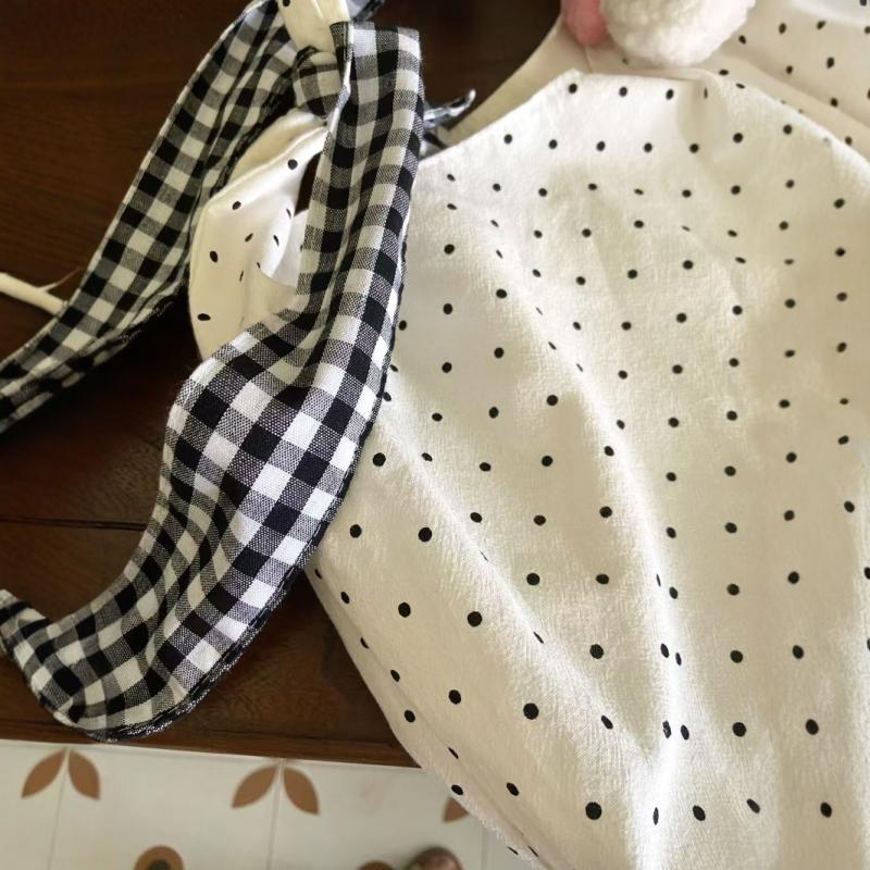 Vintage Polka Dot Women'S Canvas Shoulder Bag Large Capacity Female Messenger Bags Commuter Handbags