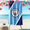 Manchester City Team Print Beach Towel, Large Soft Quick Dry Towel for Beach Camping Swimming