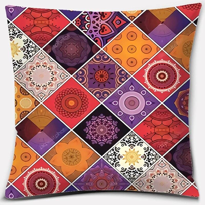 Mandala Series Pattern Pillowcase Square  Home Office Furnishing