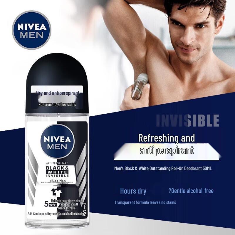 

Nivea Men s Black & White Roll-On Deodorant