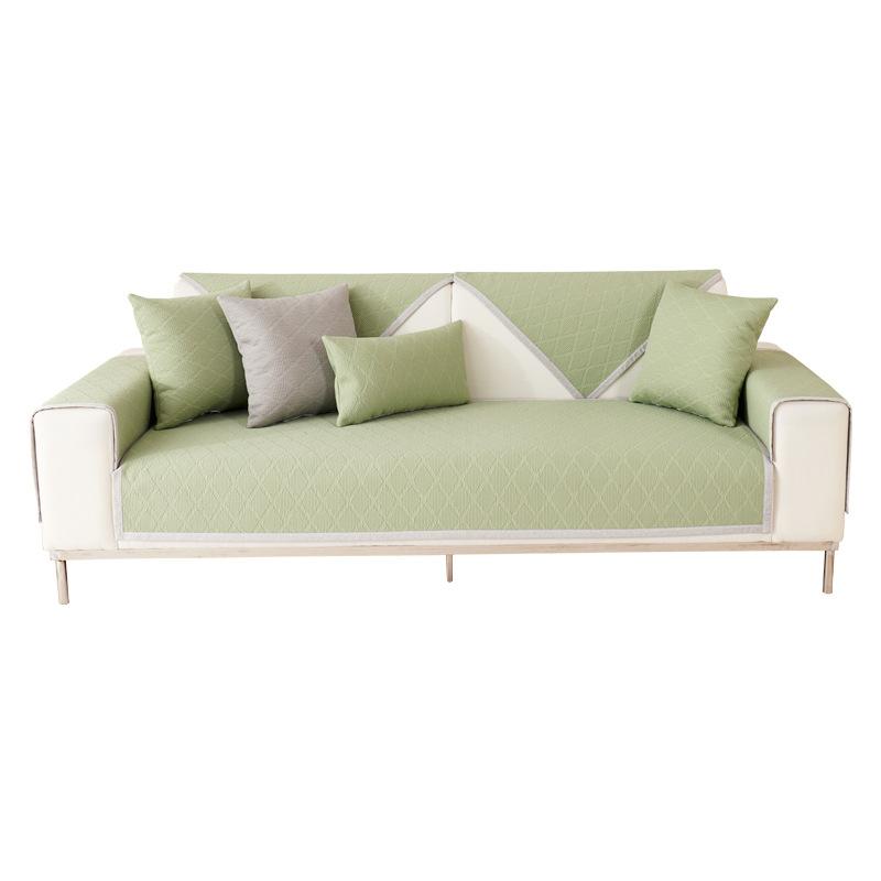 Summer Ice Silk Mat Sofa Cushion Sand Cool Hair Cover Towel Non-slip Machine Washable