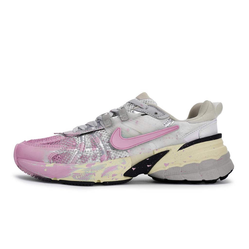 Nike V2K Run Antiscivolo Resistenti all'Abrasione Scarpe da Corsa Basse Donna Argento Rosa FD0736-100(Team80-V2KSBOX)