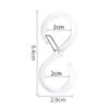 For Kitchen Transparent White S-Hooks Transparent S-shaped Hooks For Home Transparent Plastic Clear Plastic Finish