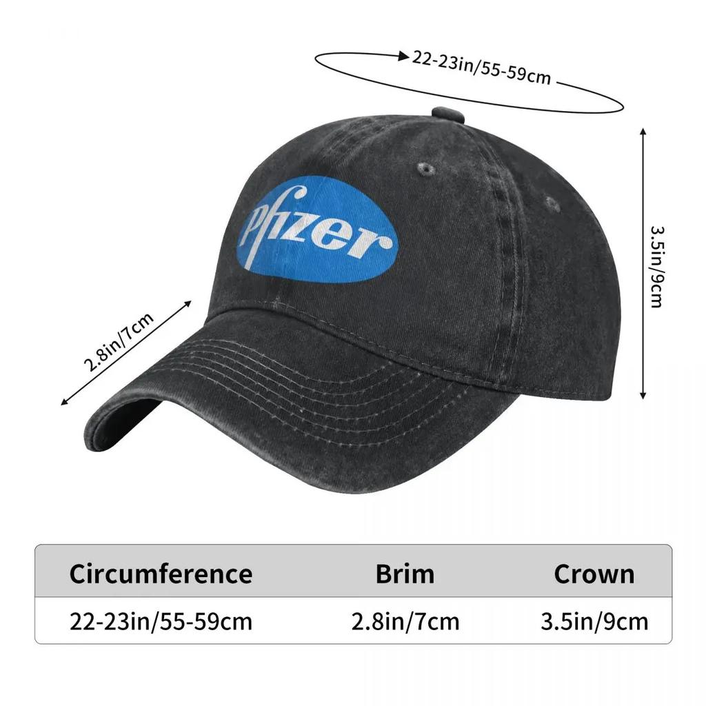 Cappellino da Baseball alla Moda con Logo Pfizer Cappellino con Visiera Cappello Unisex Cappellino da Donna Cappellino Unisex