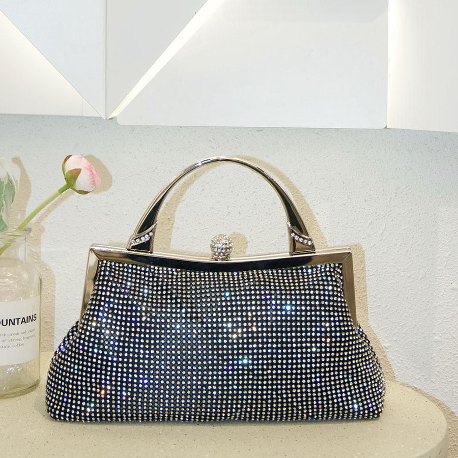 creativity, foreign style small bag, versatile clip chain, diamond-encrusted messenger bag, dinner bag.