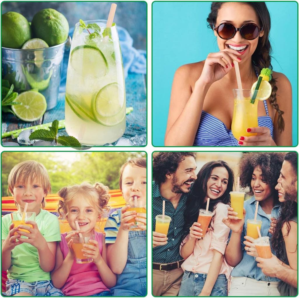 New Style Reusable Bamboo Straws,BPA Free Bamboo Straws Reusable Organic,Eco Straws Alternative To Plastic Straws,Strong&Durable