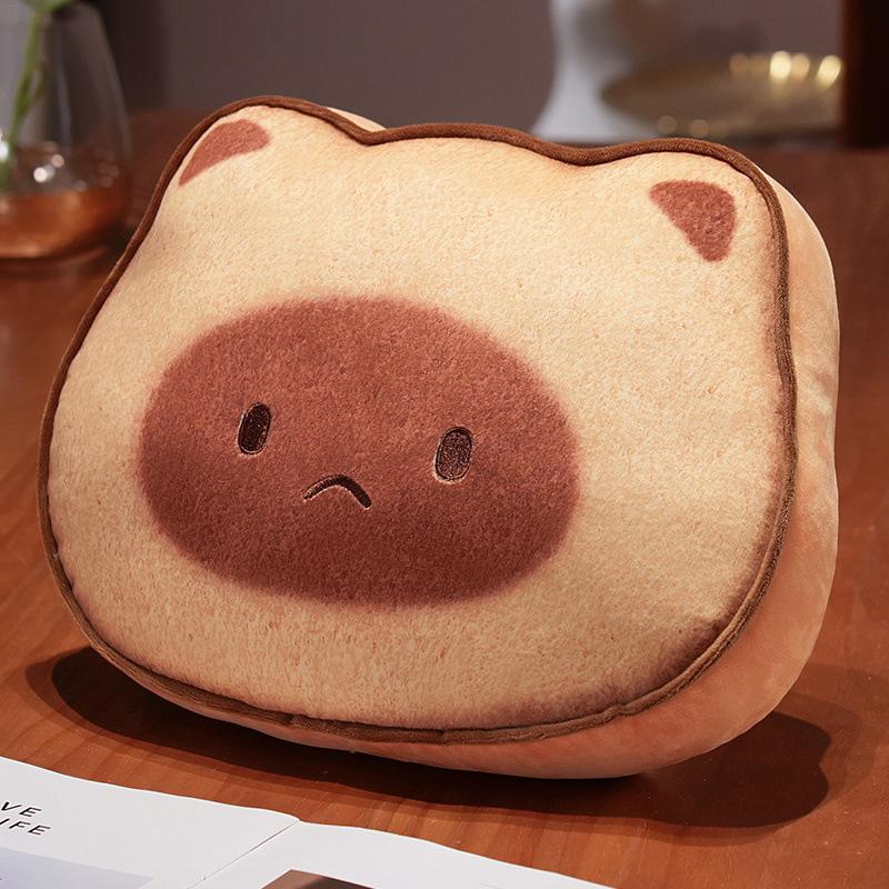 Creative Soft Toast Cat Pillow Blanket Plush Toy Kapibara Doll Home Pillow Cushion Ragdoll
