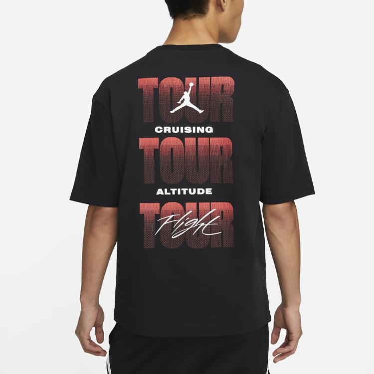 Jordan Flight Heritage 85 Graphic Print Short Sleeve T-Shirt Men Tops Black DH8965-010