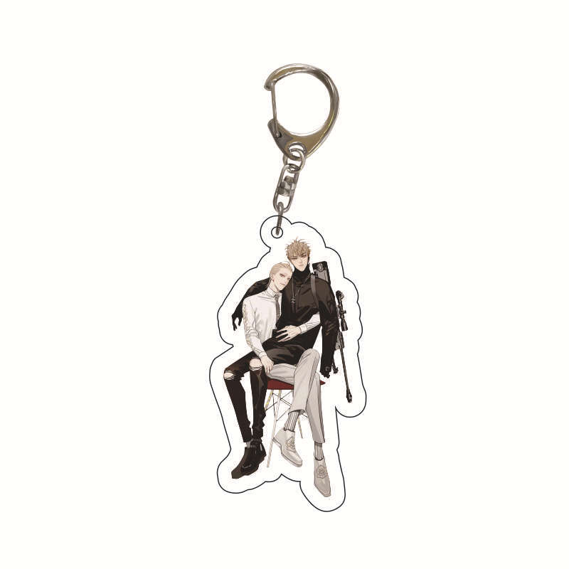 6CM Anime 19 Days Keychain Mo Guanshan Old Xian He Tian Jian Yi Manga Youth Acrylic Pendant Figure Key Chain For Children Gifts