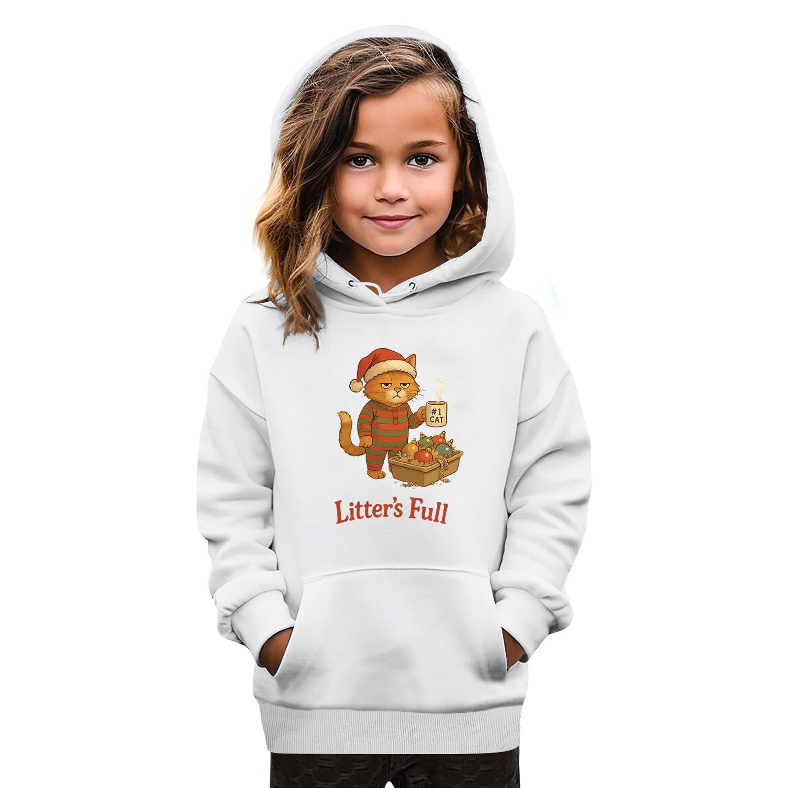 Толстовки для девочек-подростков толстовки с длинным рукавом пуловер с завязками симпатичная толстовка большого размера 160 белый 1490₽