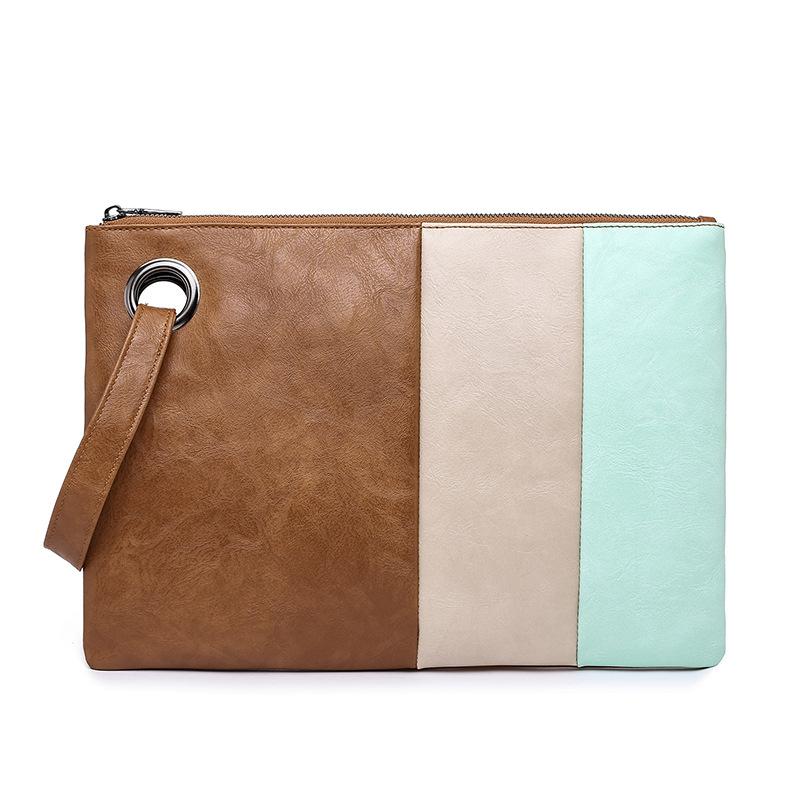 Fashion Handbags Women Soft PU Leather Daily Clutch Bag Ladies Evening Envelope Bag Portable Female Wristlet Purse Cellphone Bag