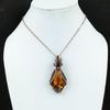 Dazzling Honey Topaz Gemstone Handmade Copper Wire Wrap Jewelry Pendant For Gift