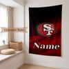San Francisco 49ers (5) Benutzerdefiniertes Namens-Wandteppich-Wandbehang Weicher Hintergrund-Wandteppich für Schlafzimmer Wohnzimmer Studentenwohnheim Heimdekoration Geschenk