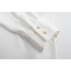 Women Solid White V Neck Short Sleeve Loose Casual Office Blouse
