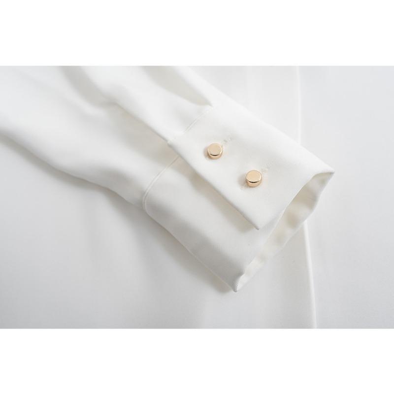 Women Solid White V Neck Short Sleeve Loose Casual Office Blouse