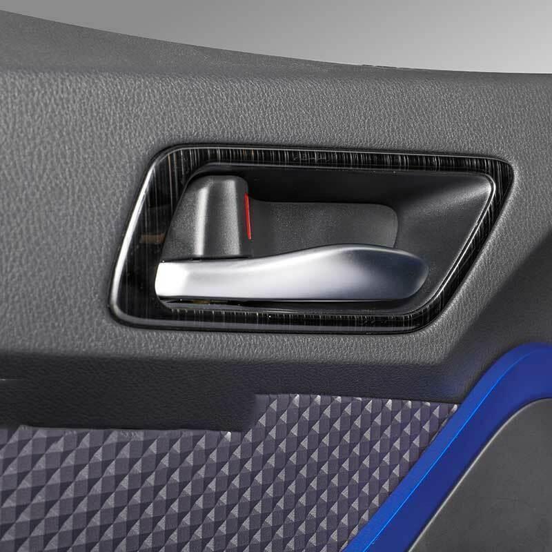 For Toyota CHR CH-R 2018-2022 Black Steel Inner Door Handle Lock Frame Trim 4pcs