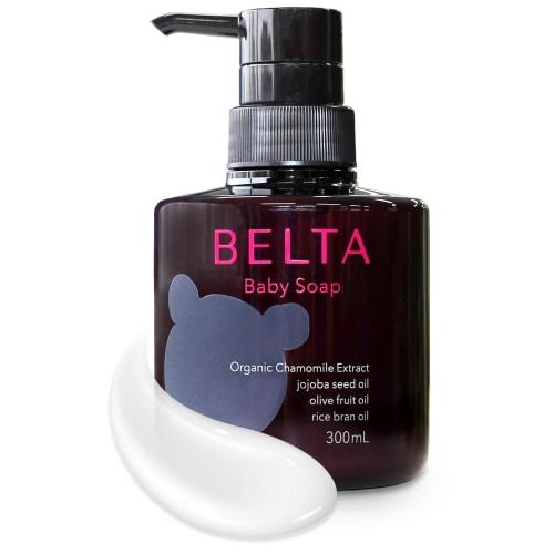 BELTA Baby Soap, 300ml Bottle, Non-Lathering Milk Soap, Mild, Mildly Acidic, Additive-Free, for Newborns, Natural Aroma