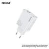 Wekome 45W Dual-Port Flash Charger - Fast, Low-Temp Charging for US/EU/UK Devices