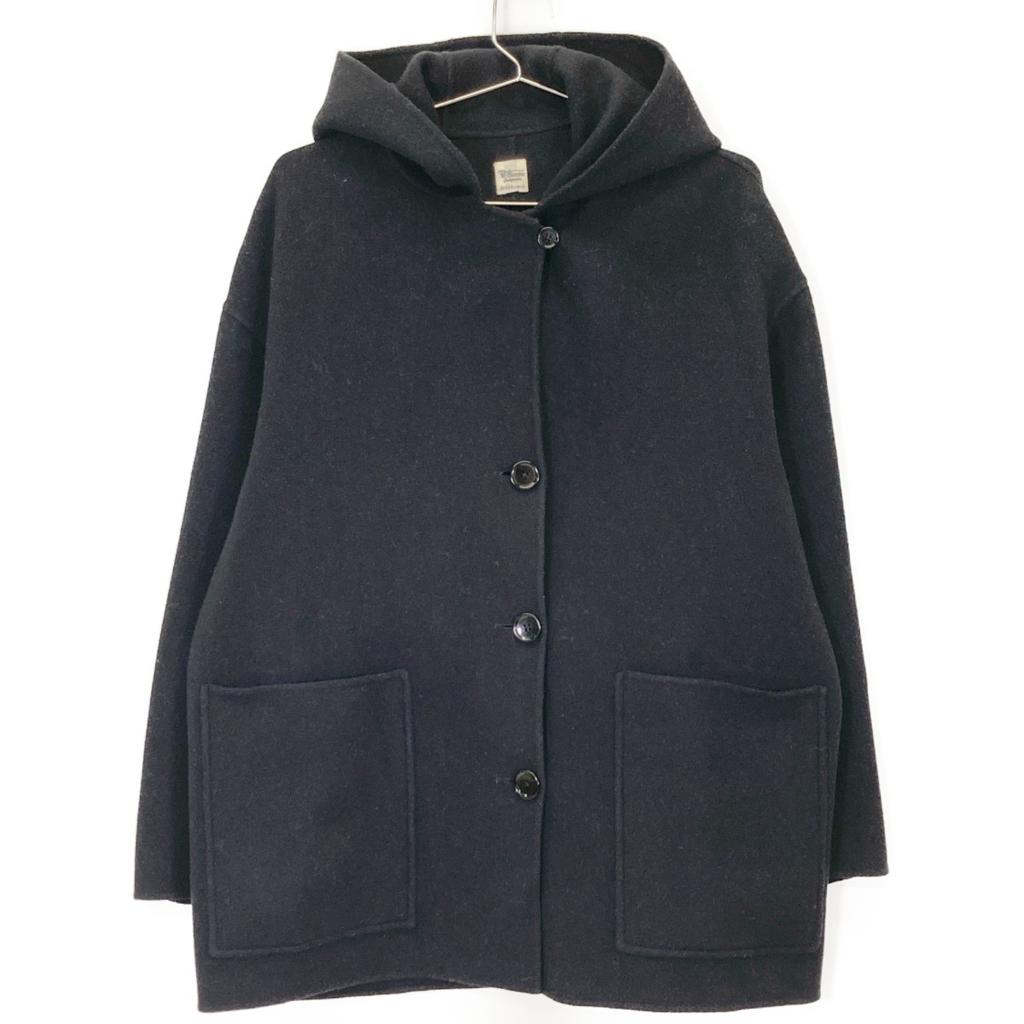 Ron Herman 3410400115 Navy Wool X Nylon Hooded Medium Coat Coat S NavyUsed