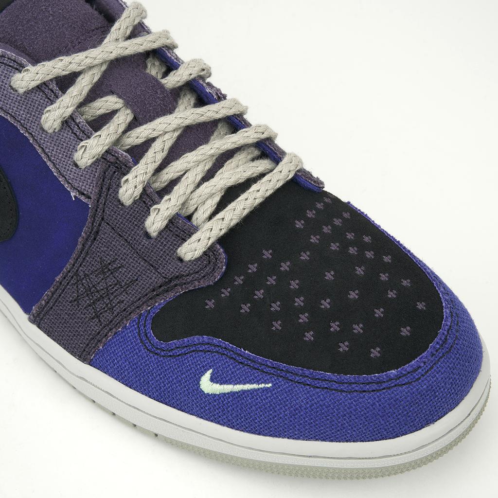 Zion Williamson x Air Jordan 1 Retro Low OG Voodoo Alternate Herren Sneaker Blau Regency-Lila Dampfgrün IH2309-500