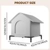 Cat House for Outdoor Cats Pet Protection Oxford Cloth Stray Shelter Elevated Garage