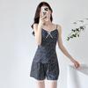 Suspender shorts pajamas women's summer sexy ice silk breathable and cool women's loungewear suit thin can be worn outside
