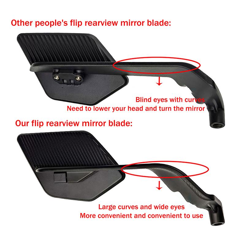 Espelhos de Motocicleta Winglets Stealth Espelho Grande Superfície de Espelho Asas Espelho 10mm/8mm Espelho Retrovisor de Motocicleta