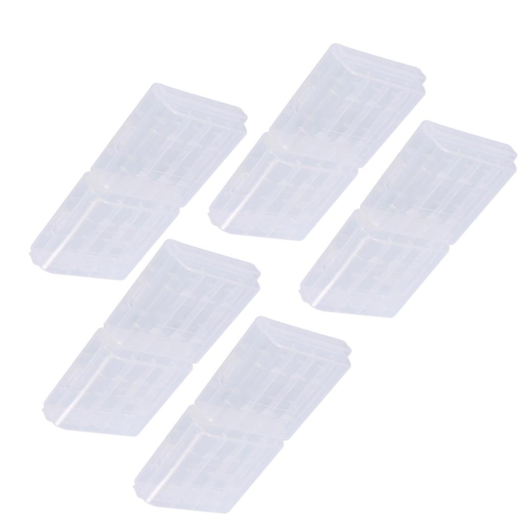 10 Pcs Multifunctional Transparent Hard Plastic Case Holder Storage Box For AA AAA Battery