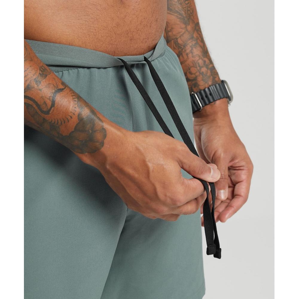 Gymshark Land To Water 6  Shorts Cargo Teal A5a6i Tbng