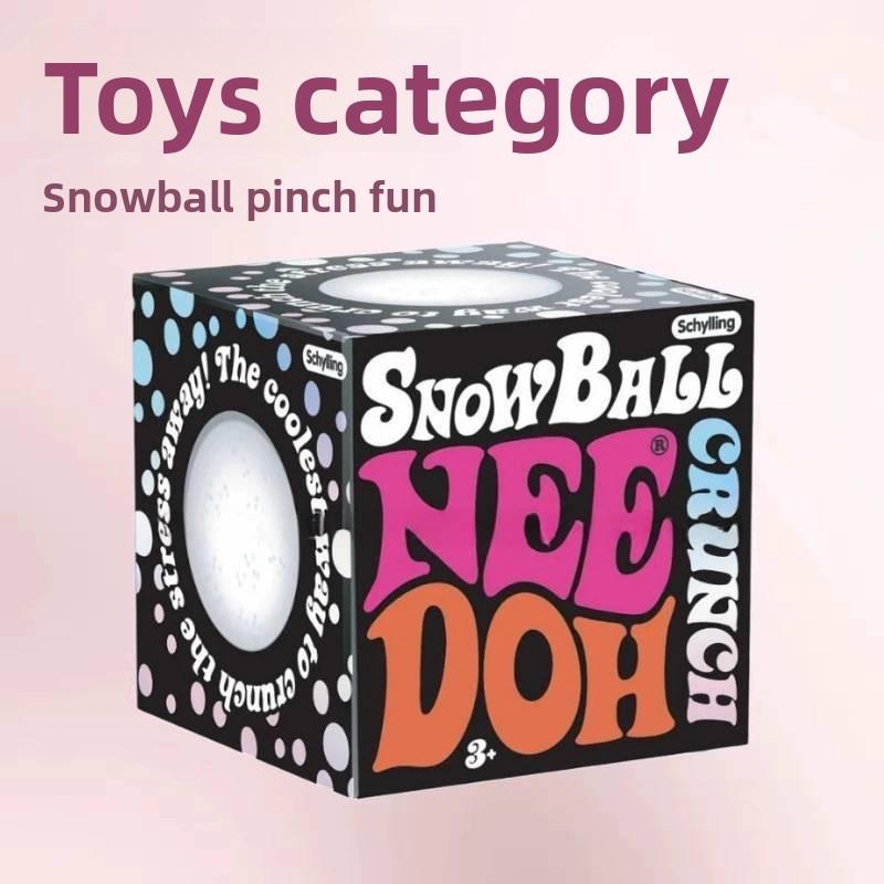Needoh Schneeball Knusper Stressabbau Ball Mit Handgefertigtem Schnee Design Zur Entspannung Und Dekoration