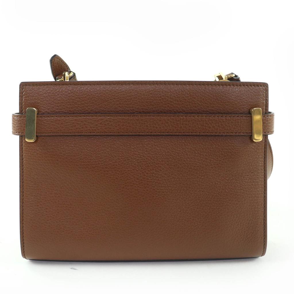 Excellent BALLY Shoulder Bag Carriage Shoulder Bag 2WAY Leather Handbag Brown Used