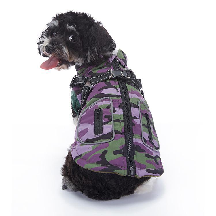 Reflektierender, wasserdichter Wintermantel für Hunde – warme Haustierjacke aus Baumwolllammfell