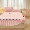 A-Grade Crinkled Double-Layer Bed Skirt & Cover: Non-Slip, Machine-Washable Mattress Protector
