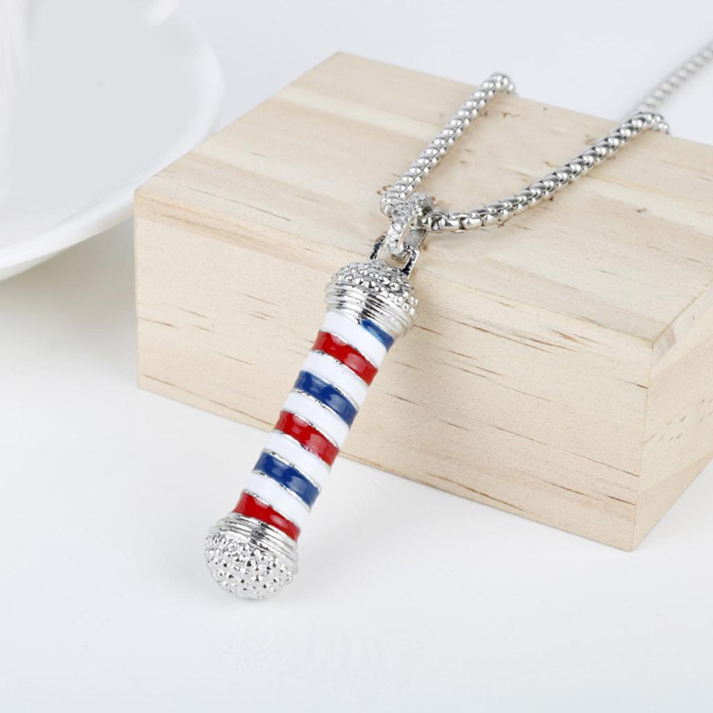 Hip Hop Barbierstangen Kettenhalskette mit 3D-Design Dekoration für professionelle Friseure Stilvolle Outfits