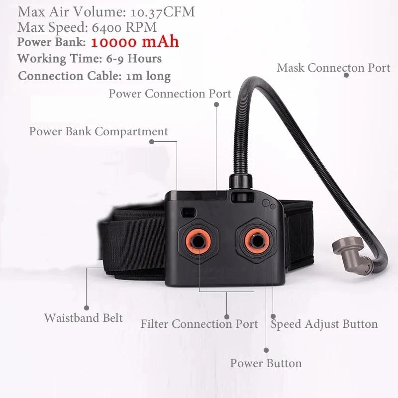 6200 Dust Gas Dual Industrial Mask Painting Powered Air Chemical For Electric Spraying Filters Work Safety Purifying