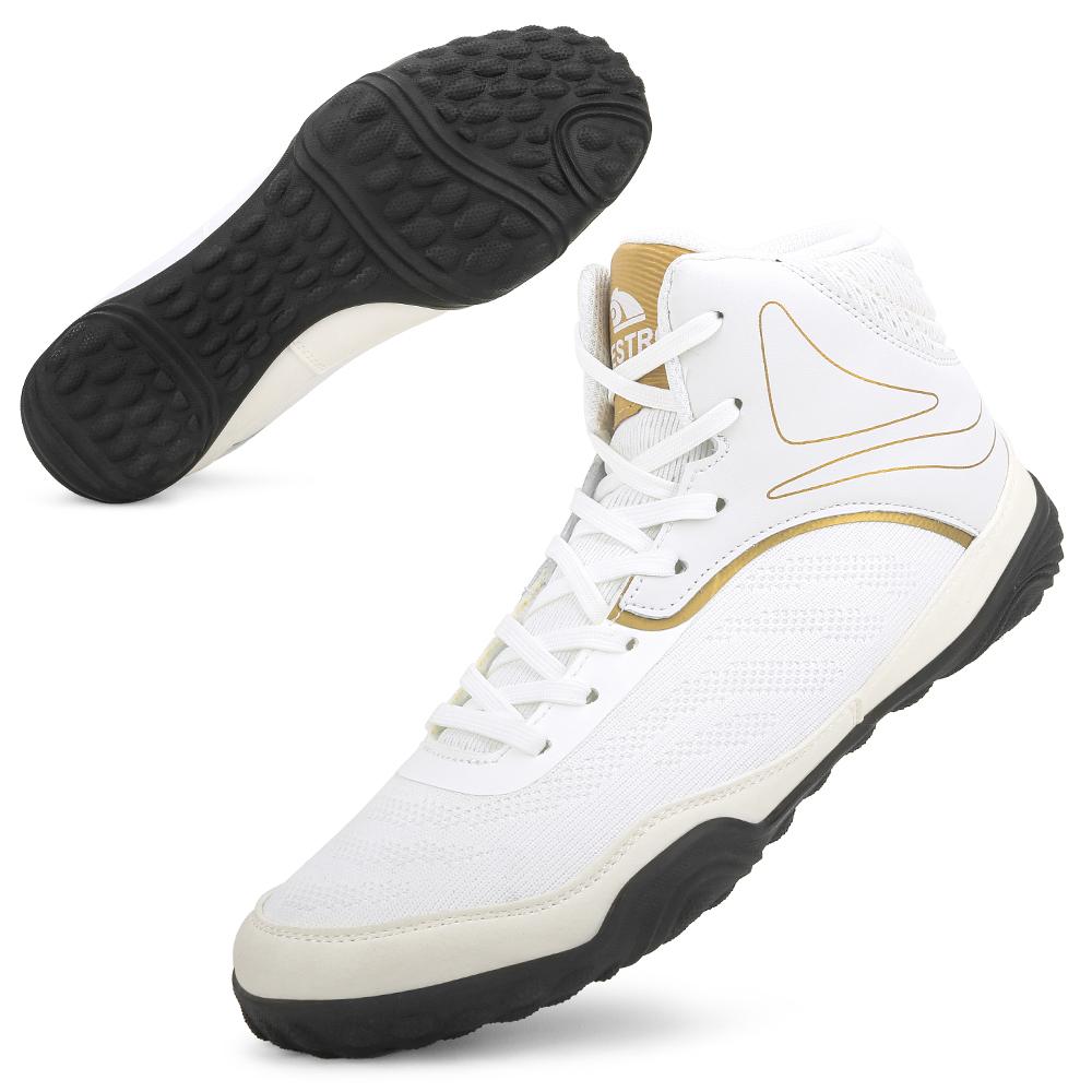 New Professional Wrestling and Boxing Shoes, Men s Plus Size Flight Shoes, Lightweight Wrestling Shoes, Sizes 39-48 39 белый