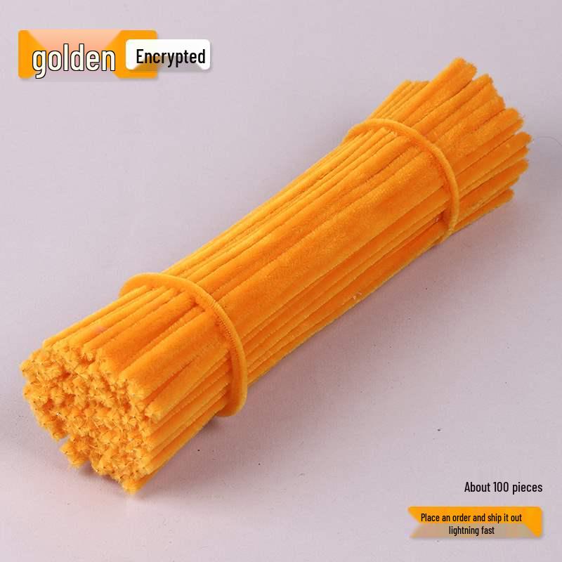 Encrypted Pipe Cleaners: Dense, Thickened 8mm White Strips with Mixed Colors for Handmade DIY Bouquets