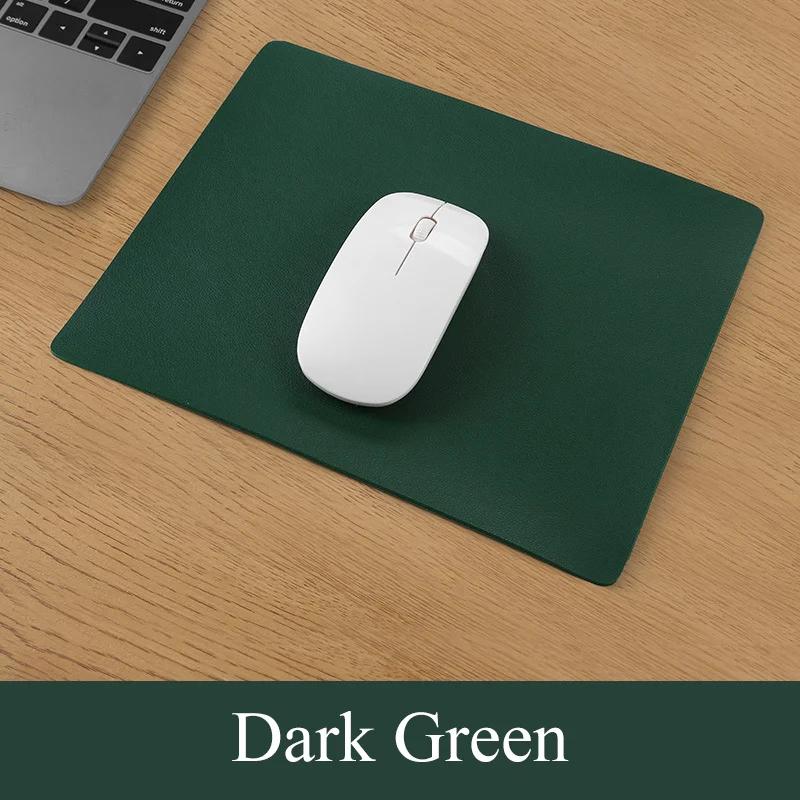 New PU Leather Mouse Pad Waterproof Cute Desk Pad Solid Colour Simple Stationery Desktop Computer Accessories Office Supplies